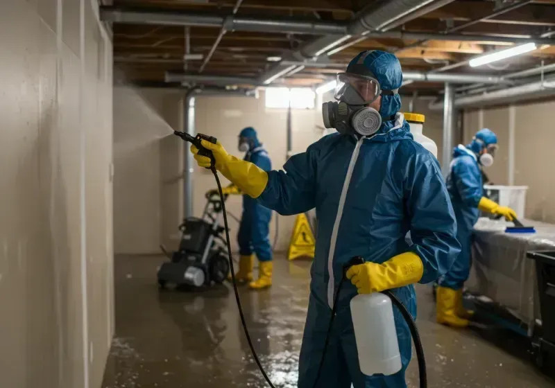 Basement Sanitization and Antimicrobial Treatment process in Cherry Hill, VA